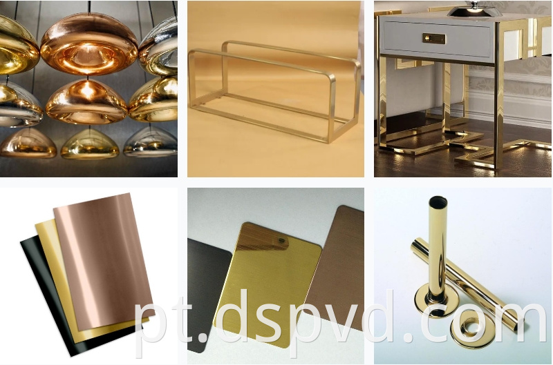 Stainless Steel Sheet Gold pvd coating machin